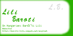 lili baroti business card